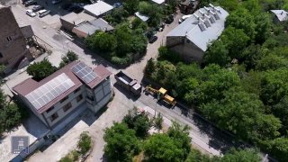 Строительство дороги в Чаренцаване Лорийской области